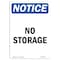 Signmission OSHA Notice, 5" Height, No Storage Sign, 5" X 3.5", Portrait OS-NS-D-35-V-14871 - alternate 1
